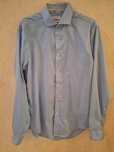 Mens Calvin Klein Performance Non Iron Long Sleeve Lt Blue Shirt 16.5 x 34-35 - £11.68 GBP