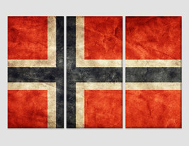 Norway Flag Canvas Print Norway Wall Art Norway Canvas Art Norwegian Decor Flag  - £39.16 GBP