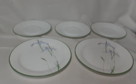 Set of 5 Corelle SHADOW IRIS  Bread/Dessert Plates  &amp; Saucers. 7.25&quot; - $9.70