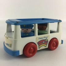 Fisher Price Little People Circus Bumpy Ride Bus Chunky Figures Vintage 1990's - $29.65