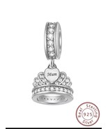 Mother simil pandora charms,crown mother charm for pandora, gift charm f... - $19.00