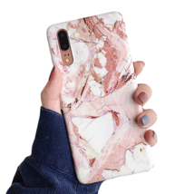 Anymob Samsung Peach Marble Flower Case Back Cover Art Leaf Silicone Phone  - £21.50 GBP