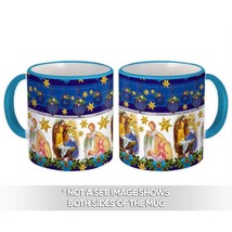 Fir Cones Garland : Gift Mug Christmas Baby Jesus Advent Pattern Winter Holidays - £12.56 GBP