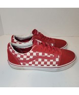 Vans Old School Checkerboard Red White Women Size 6 Skate Athletic Casua... - £18.64 GBP
