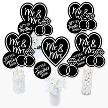 Big Dot Of Happiness Mr. And Mrs. - Black And White Wedding Or Bridal  - £23.97 GBP