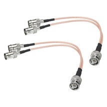 Packof 2 RG316 Coaxial Cables BNC Splitter Cable BNC Male to Dual BNC Fe... - $13.71