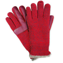 ISOTONER Red Marled Knit smartDRI smarTouch Tech Women&#39;s Gloves One Size - £15.98 GBP