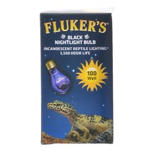 Flukers Black Nightlight Incandescent Bulb 100 Watt - £24.97 GBP