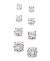 Giani Bernini Cubic Zirconia Stud Set in18k Gold Over Sterling Silver - $18.81