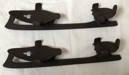 Antique Clamp On Iron Metal Ice Skates with Blades - £21.67 GBP