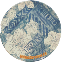 Margaritaville Melamine Blue Tropical Tie Dye Dinner Plate 10.5&quot; Vintage... - £7.87 GBP