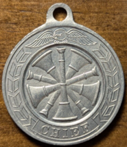 Fireman Firemen Firefighters Chief Bugle Pendant Hanging Medallion - $13.99