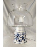 BLUE DANUBE Hurricane Lamp Candle Holder Base w/ Clear Glass Shade (Japan) - €16,72 EUR