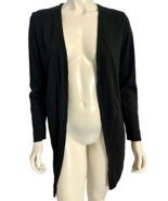 Chico&#39;s Ultimate Tee Black Open LS Cardigan Size S - $32.57 CAD