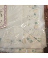 Vintage Beacon Baby Blanket Teddy Bears White Nylon Trim Style 520 36x50 - £93.02 GBP