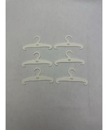 Lot Set of 6 Toy Doll Clothes Hangers Heart 3d Printed 3” Pick Your Color - $7.35