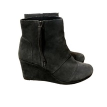 Toms Ankle Boots Womens 10 Used Gray Suede Avery 300614 - £15.56 GBP