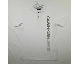 Calvin Klein Jeans Boys Polo Shirt Size Medium 10/12 White TQ27 - $19.79