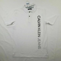 Calvin Klein Jeans Boys Polo Shirt Size Medium 10/12 White TQ27 - £15.50 GBP