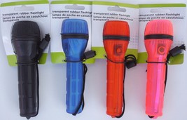 WATER RESISTANT FLASHLIGHTS Soft Rubber Grip with Wrist Cord 6" SELECT: Color - £1.33 GBP