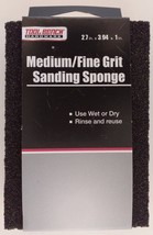 Sanding Sponge Dry & Wet Abrasive Medium/Fine Grit 2.7" X 3.9" X 1" - £2.32 GBP