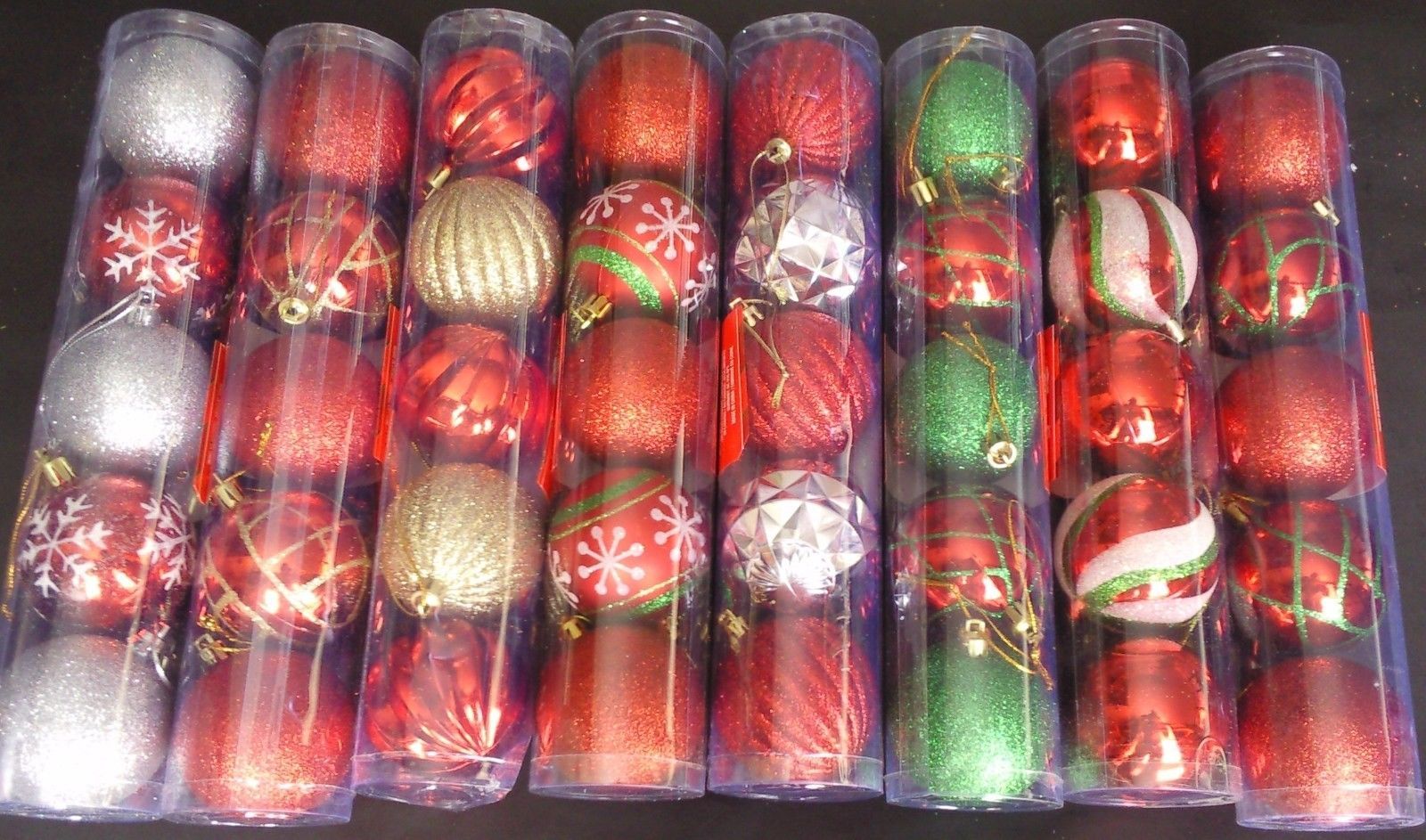 CHRISTMAS 2&quot; BALL ORNAMENTS GLITTER / METALLIC ACCENTED  5 Ct/Pk SELECT:... - $2.99