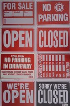 Business Message Signs Plastic 12” X 16&quot; Indoor/Outdoor,  Select: Message - £2.35 GBP+
