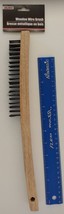 Jumbo Steel Wire Brushes w Wood Handle, 13.8 Inch with 6” Brush - £3.13 GBP