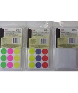 COLOR CODING LABELS Circles 3/4&quot; Self Adhesive 315/pk, Select: Colors - £2.36 GBP+