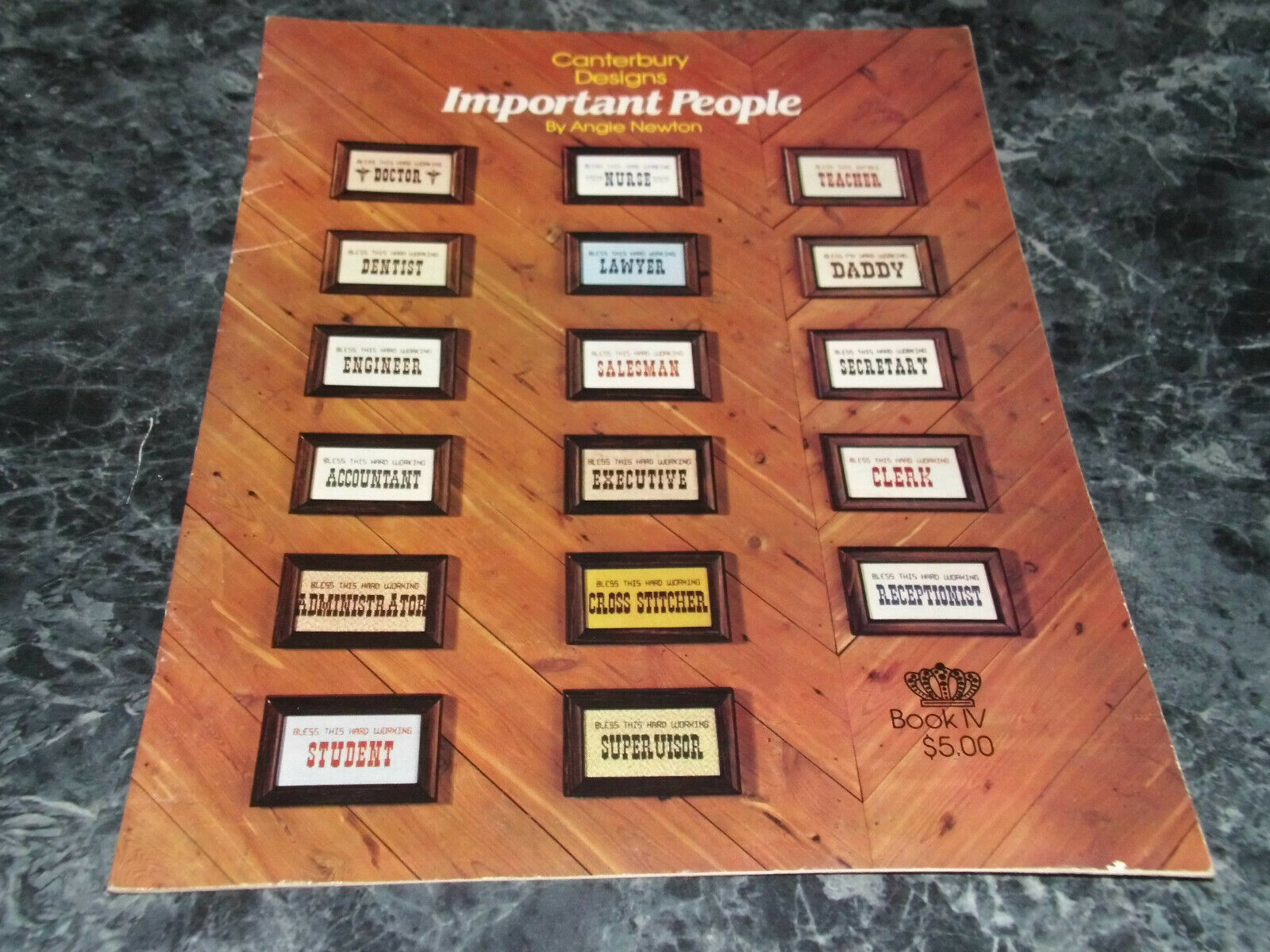 Important People Book IV by Angela Newton Canterbury Designs Cross Stitch - $3.99
