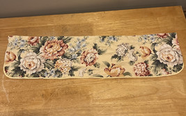 Ralph Lauren Brooke Yellow Floral Lined Valance Cotton 44x9” - $24.74