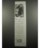 1933 Clark Grave Vaults Ad - You take me back 50 years - £14.55 GBP