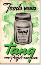 Vtg Nalley&#39;s Tang Dressing Advertising Recipe Booklet Flyer E18 - £17.72 GBP