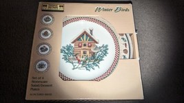 Winter Birds by Sakura Salad Plates Debbie Mumm NIB - £29.71 GBP