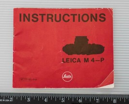 Leica Original M 4-P Instruction Livre Manuel- 32 Pages Vtg WF - £40.44 GBP