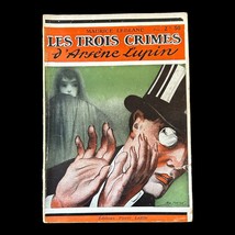 ca 1910 Arsene Lupin Les Trois Crimes Pulp Magazine Illustrated by Léo Fontan - £25.98 GBP
