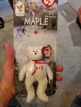 Maple The Bear-1999 McDonalds Ty Beanie Baby with rare errors 1993, OakBrook  - £15.97 GBP