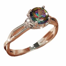 Modern Style Flame Multi Colors Zirconia Gemstone  Fashion Ring Size 8 - £15.71 GBP