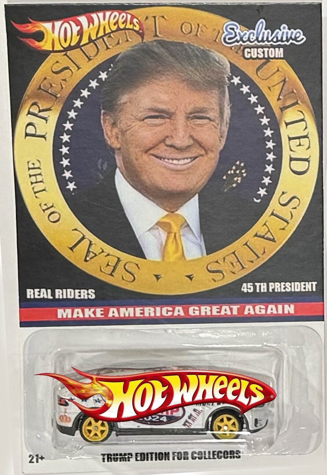Ford 1963 Thunderbird Custom Hot Wheels Car Trump is My President Series... - $91.41