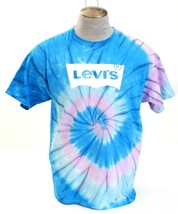 Levi&#39;s Signature Blue Tie Dye Crew Neck Cotton Tee T Shirt Men&#39;s NWT - $39.99