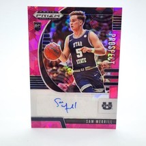 2020 Panini Prizm Draft Picks Sam Merrill Pink Ice Auto Utah State Aggies PA-SM - £31.61 GBP