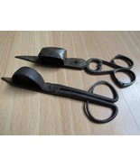 Antique HAND FORGED IRON Primitive Handmade Wick Trimmer Scissors Candle... - $59.99
