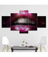 Abstract Dot Pink Lip 5 PC canvas Wall Art Picture Home Decor Large Sz N... - £43.16 GBP