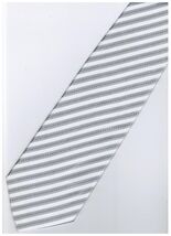 ES11 Silver White Necktie - $19.99