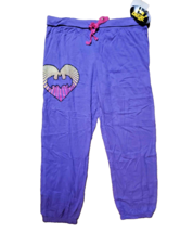 DC COMICS Women&#39;s Batman Bagirl Purple Capri Yoga Pants Lounge PJ XL NEW... - £10.55 GBP