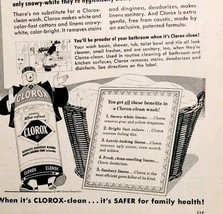 1953 Clorox Bleach Laundry Detergent Advertisement Home Cleanser E91B - $375.23 MXN