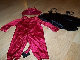 Infant Size 6-18 Months Charades Darling Devil 3 Piece Halloween Costume w Cape - £17.53 GBP