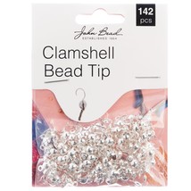 John Bead Clamshell Bead Tip 142/Pkg-Silver 1401071 - $174.00 MXN