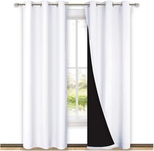 NICETOWN White Blackout Curtains 84 inches Long, Full Light Blocking Drapes with - £41.81 GBP