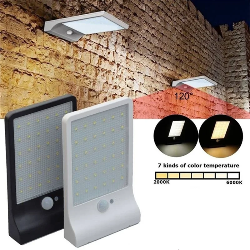36/48LED Solar Power Motion Sensor Garden Security Lamp Outdoor Waterproof Light - £178.06 GBP